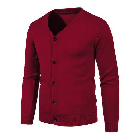 Cardigan de Punto para Hombre - Suéter V-Neck Moderno y Versátil - Image 5