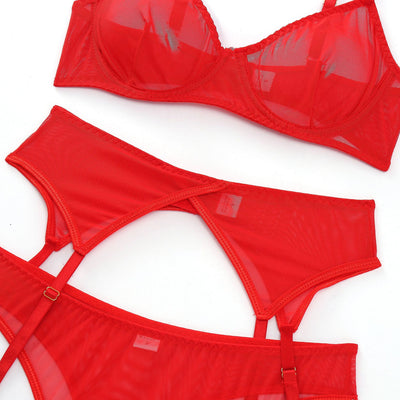 Conjunto de Lencería Sexy con Cinturón de Ligas de Tres Piezas - Image 18