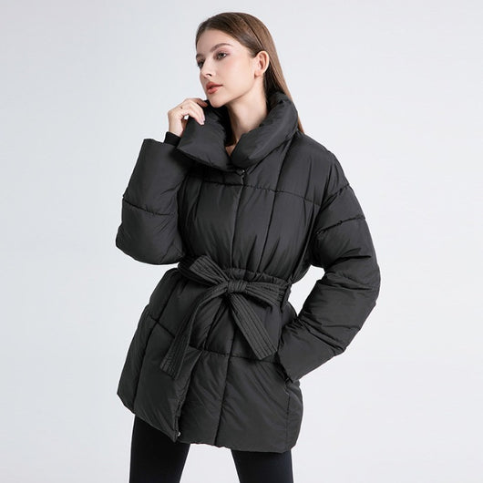Abrigo Acolchado Talla Grande para Mujer - Chaqueta de Algodón Grueso Largo - Image 7