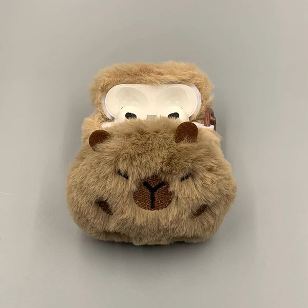 Fundas 3D Adorables para Audífonos Capibara Peluche