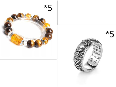 Pulsera de Cuentas Ojo de Tigre Dios de la Riqueza - Amuleto de Abundancia - Image 7