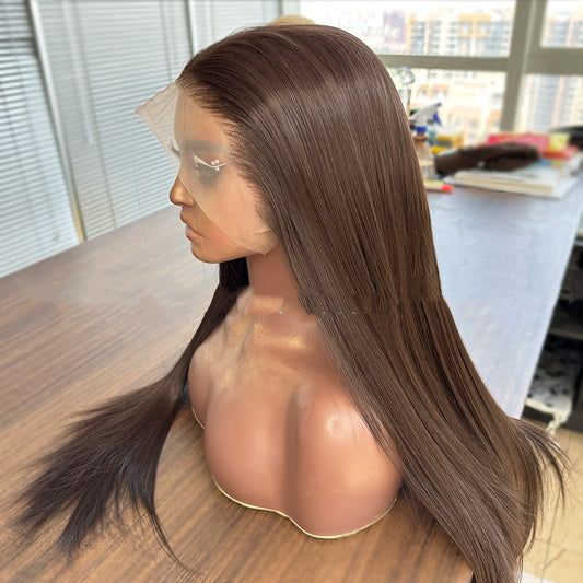 Peluca Frontal de Encaje Tejida a Mano - Fibra Química Resistente al Calor - Image 2