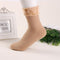 Thickened Floor Socks, Fleece-Lined Warm Nylon Socks, Skin-Toned