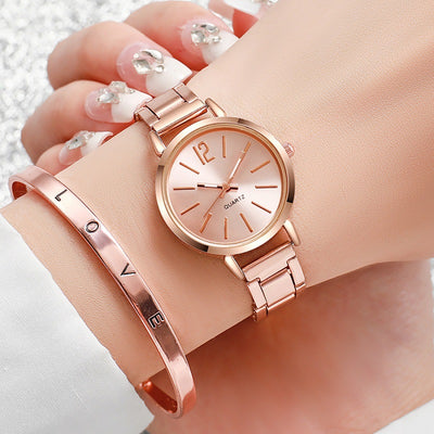 Conjunto de Reloj Minimalista y Pulseras Versátiles para Mujer - Image 3
