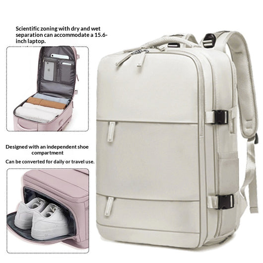 Mochila Laptop Impermeable para Viajes con Compartimento Seco-Húmedo - Image 8