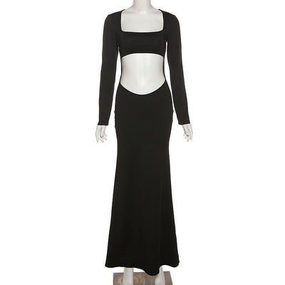 Vestido Largo de Noche Elegante con Detalles Calados - Image 14