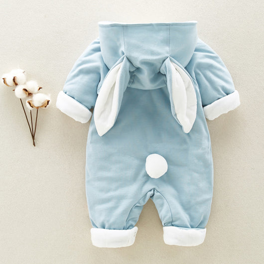 Pijama Enterizo Acolchado para Bebé con Capucha - Ropa de Gateo Térmica - Image 4