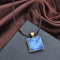 Glow in the Dark Pyramid Necklace Pendant Light Azul