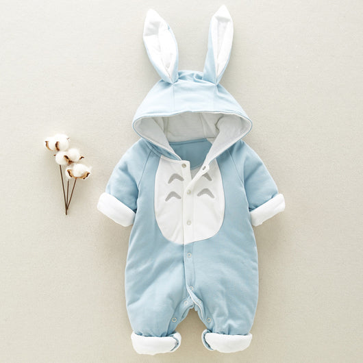 Pijama Enterizo Acolchado para Bebé con Capucha - Ropa de Gateo Térmica - Image 6