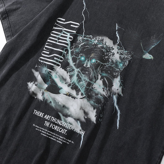 Camiseta Hombre Estampado Diablo Lavado Vintage - Image 4