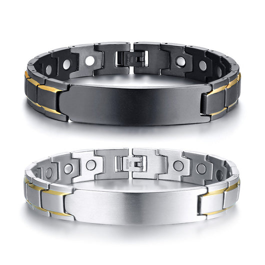 Pulsera de Acero Inoxidable Grabada para Hombre - Image 4