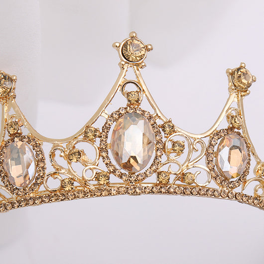 Diadema Corona de Cristales Champagne - Image 4