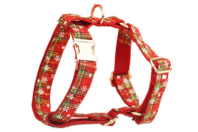 Collar Navideño para Mascotas con Correa - Diseño Copo de Nieve y Lazo - Image 13
