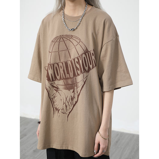 Playera Pareja Estampado Mitad Tierra con Letras - Image 26