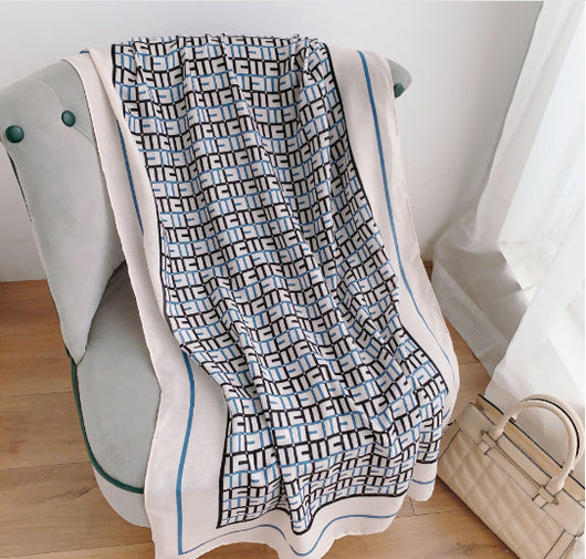 Pashmina de Algodón y Lino Estampada - Chal Abrigador Versátil - Image 14