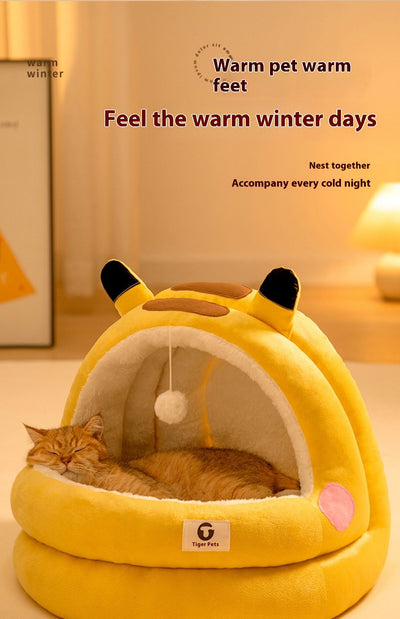 Cama Nido para Gatos Cerrada Cuatro Estaciones - Calidez Todo el Año - Image 22
