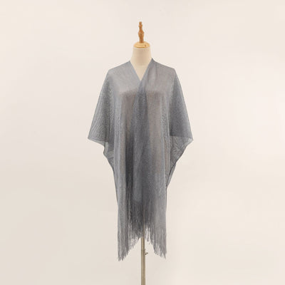Pareo de Seda Gold y Silver - Blusa Playera con Abertura Lateral para Protección Solar - Image 18