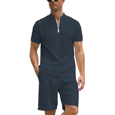 Conjunto de Polo Liso Manga Corta para Hombre - Dos Piezas - Image 9