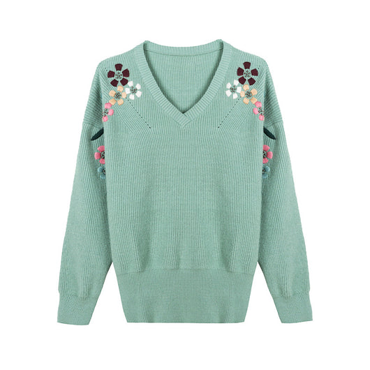 Camisa Tejida Suelta Estilo Western con Bordados - Image 19