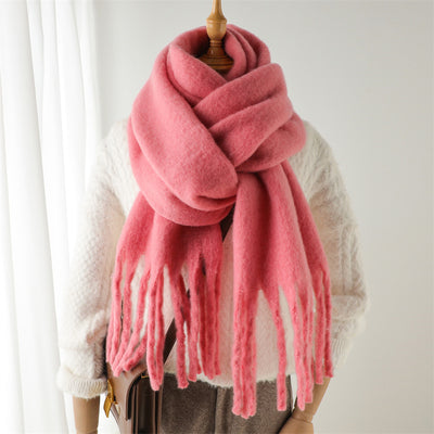 Bufanda Larga de Invierno con Borlas - Abrigo Versátil y Cálido - Image 35