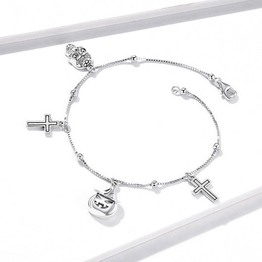 Pulsera Calavera Skull Cross para Mujer - Estilo Personalidad - Image 8
