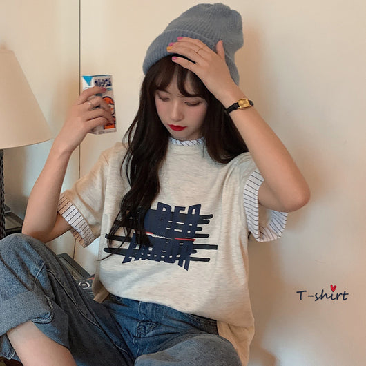 Playera Suelta Harajuku para Mujer - Diseño Trendy Primavera Temprana - Image 5