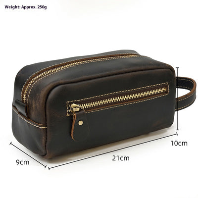 Bolsa de Almacenamiento en Cuero Genuino de Gran Capacidad Estilo Vintage - Image 11