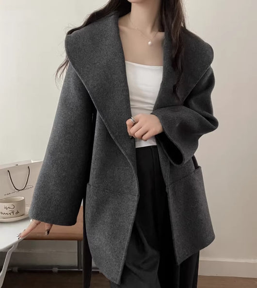 Abrigo de Lana Reversible Doble Faz para Otoño e Invierno - Cashmere Premium Talla Pequeña - Image 6