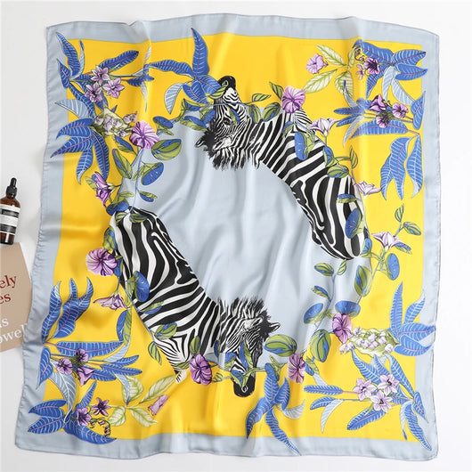 Pañuelo de Seda Estampado Coreano Grande - Image 7