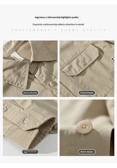 Camisa Casual Oversize de Manga Larga para Hombre - Estilo Minimalista - Image 13