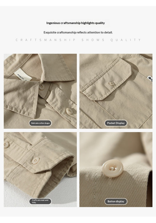 Camisa Casual Oversize de Manga Larga para Hombre - Estilo Minimalista - Image 13
