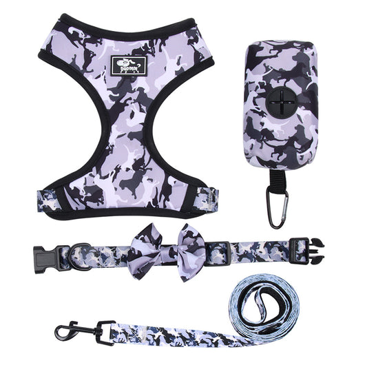 Arnés de Pecho Estampado para Perro con Cuerda - Image 4