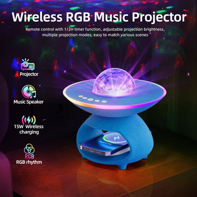 Proyector de Cielo Estrellado LED con Altavoz Bluetooth y Luz de Ambiente - Image 3
