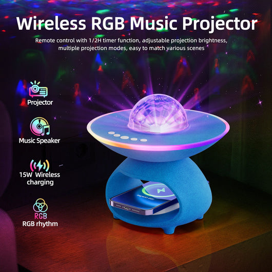Proyector de Cielo Estrellado LED con Altavoz Bluetooth y Luz de Ambiente - Image 3