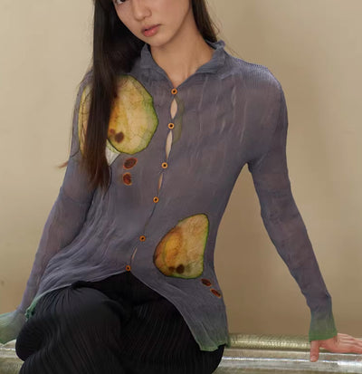 Blusa Ajustada Estampada con Malla Reductora para Mujer - Image 4