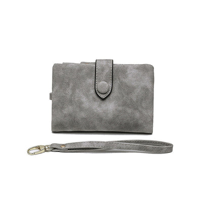 Billetera Corta de Cuero Fotográfico Mate - Diseño Coreano para Mujer - Image 16