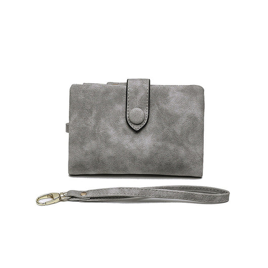 Billetera Corta de Cuero Fotográfico Mate - Diseño Coreano para Mujer - Image 16