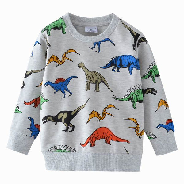 Suéter Infantil Dinosaurio Terry con Mangas Largas