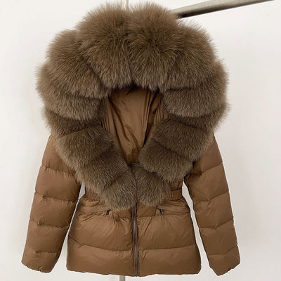 Chaqueta Acolchada Corta Ajustada para Mujer con Forro de Piel - Image 65