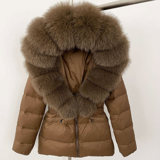 Chaqueta Acolchada Corta Ajustada para Mujer con Forro de Piel - Image 65