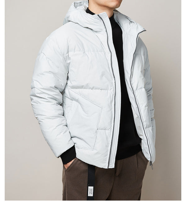 Parka Impermeable Ligera con Capucha para Hombre - Abrigo Térmico Invierno