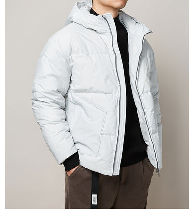 Parka Impermeable Ligera con Capucha para Hombre - Abrigo Térmico Invierno