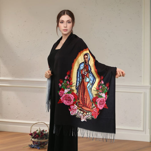 Bufanda de Cachemira Virgen Estampada para Mujer - Chal Versátil y Abrigador de Alta Calidad - Image 18