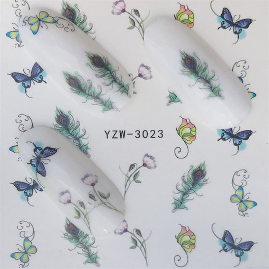 Calcomanías de Uñas Mariposas y Flores - Diseño Acuarela Premium - Image 23