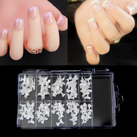 Kit de 100 Uñas Postizas Francesas UV Gel - 10 Tamaños con Diseño Preformado - Image 4