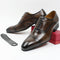 Zapatos de Cuero Casual Ejecutivo para Hombre en Negro y Marrón