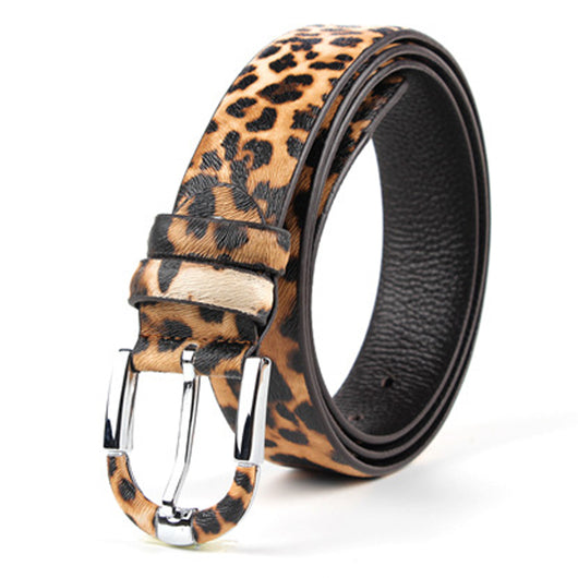 Cinturón de Cuero Estampado Leopardo para Mujer - Image 24