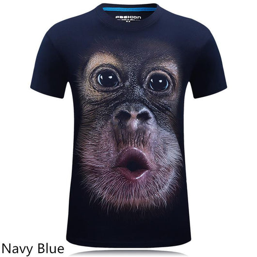 Playera Casual Estampado Animal 3D Personalizada Talla Grande Hombre - Image 13