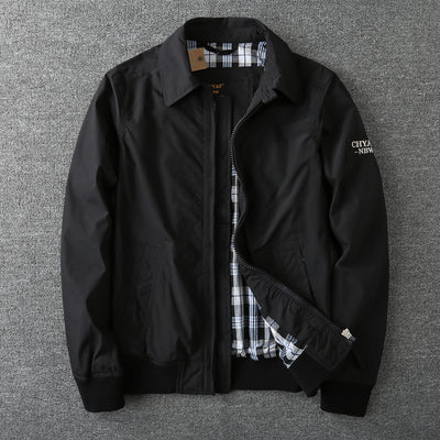 Chaqueta Abrigo Doble Cuello Alto Color Sólido para Hombre - Image 21