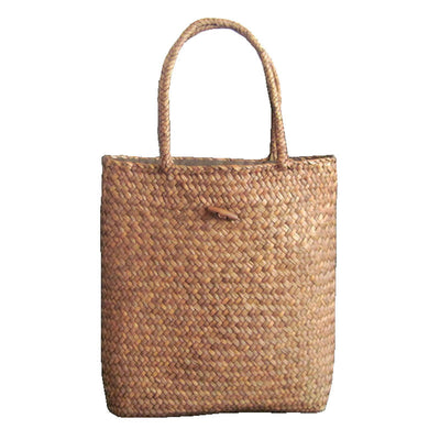 Bolsa de Playa Tejida en Paja - Estilo Minimalista Japonés - Image 3